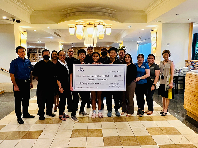 Hilton Guam Resort & Spa’s $12,000 Donation to GCC ProStart